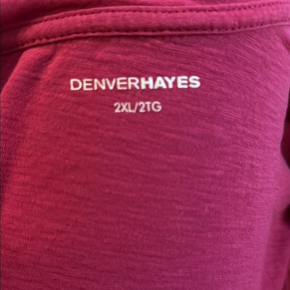 Denver Hayes Women's Pink Jersey Cotton Top 2XL/2TG - Picture 5 of 5